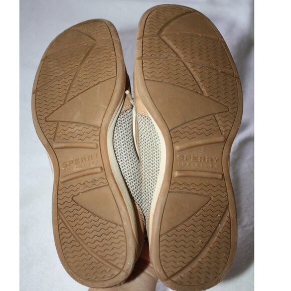 Sperry Women's 7M Top-Sider Boat Shoes Angelfish Linen/Oat - Picture 5 of 7